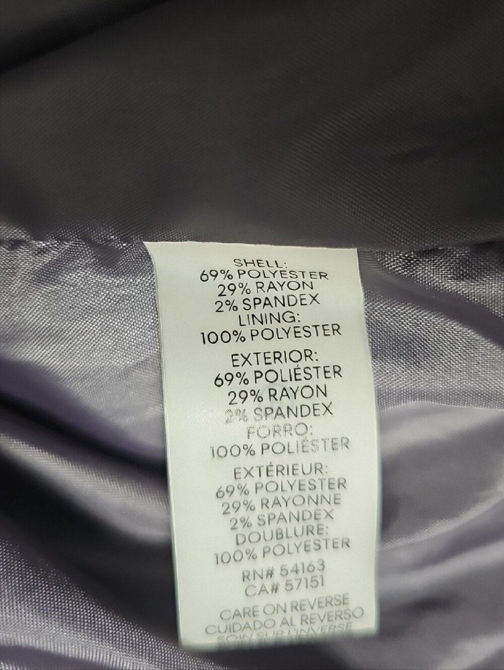 Calvin Klein Womens Gray Pinstripe Double Breasted Blazer Jacket Size 8 S97JS997 - Picture 9 of 9